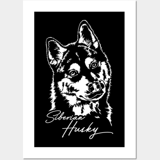 Funny Proud Siberian Husky dog portrait sled dog mom Posters and Art